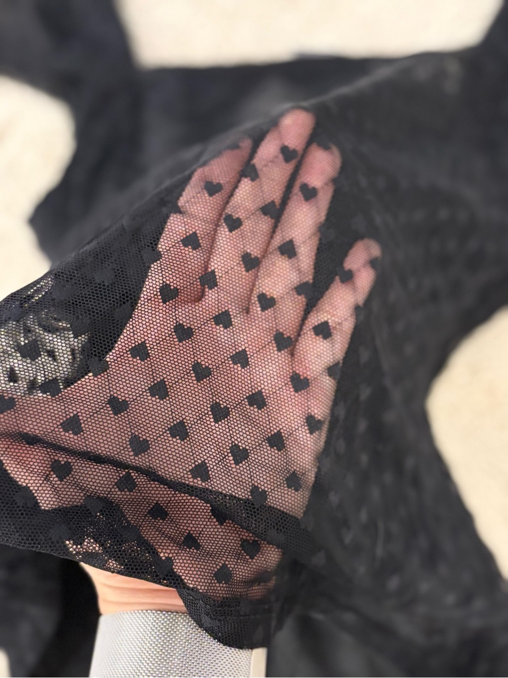 Kimchi Blue Black Square-Neck Mesh-Back Camisole - Picture 4 of 4